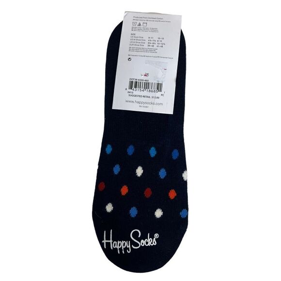 Happy Socks Navy liner Socks Dot pattern Happy Socks Unisex Combed Cotton - Picture 6 of 7